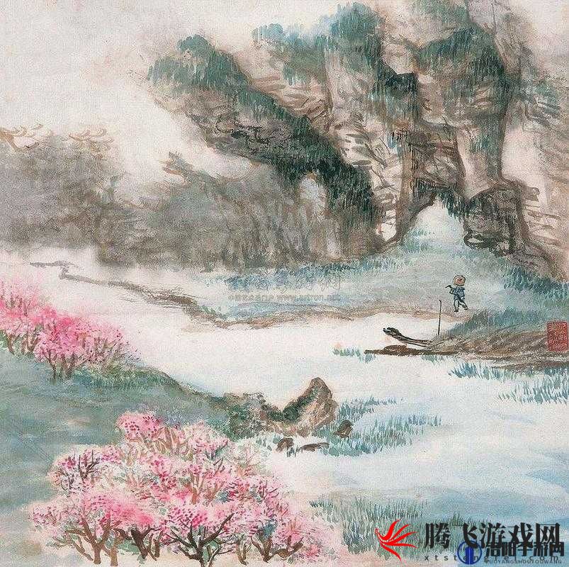 桃花流水芳草萋萋：在水一方的诗意画卷